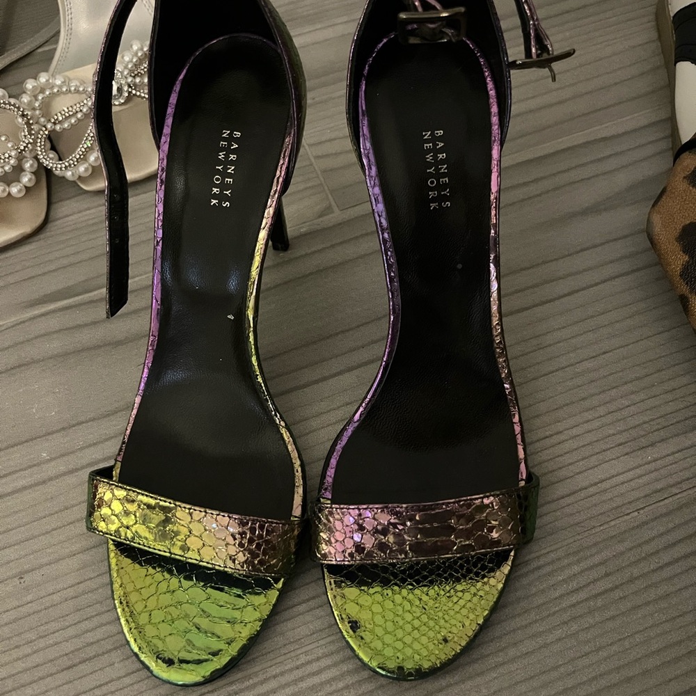 Barneys metallic heeled sandals